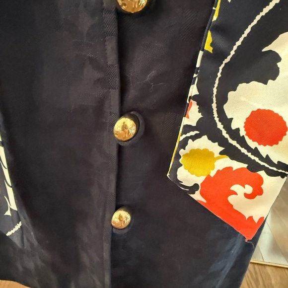 Milly Navy Shirt Dress or Jacket with Vibrant Accents or BNWT $395 - Picture 4 of 12